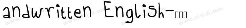 andwritten English字体转换